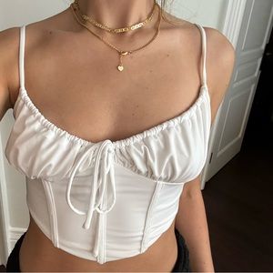 White Bustier top